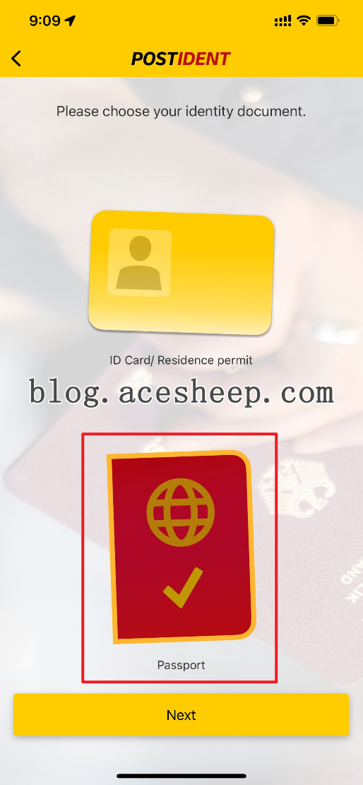 选择 Passport