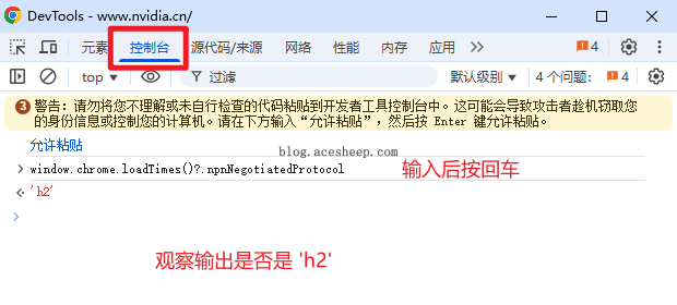 检查 HTTP/2